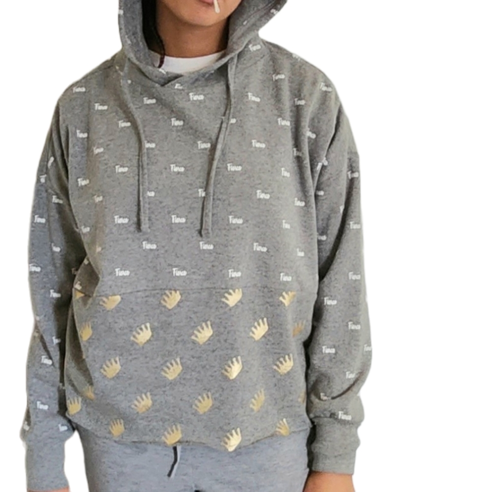 No Boundaries Jr. Heather Gray Pullover Hoodie Sweatshirt Size XL